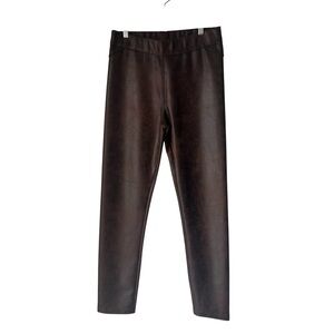 NEW Max Studio Brown Faux Leather Leggings Pants, Medium
